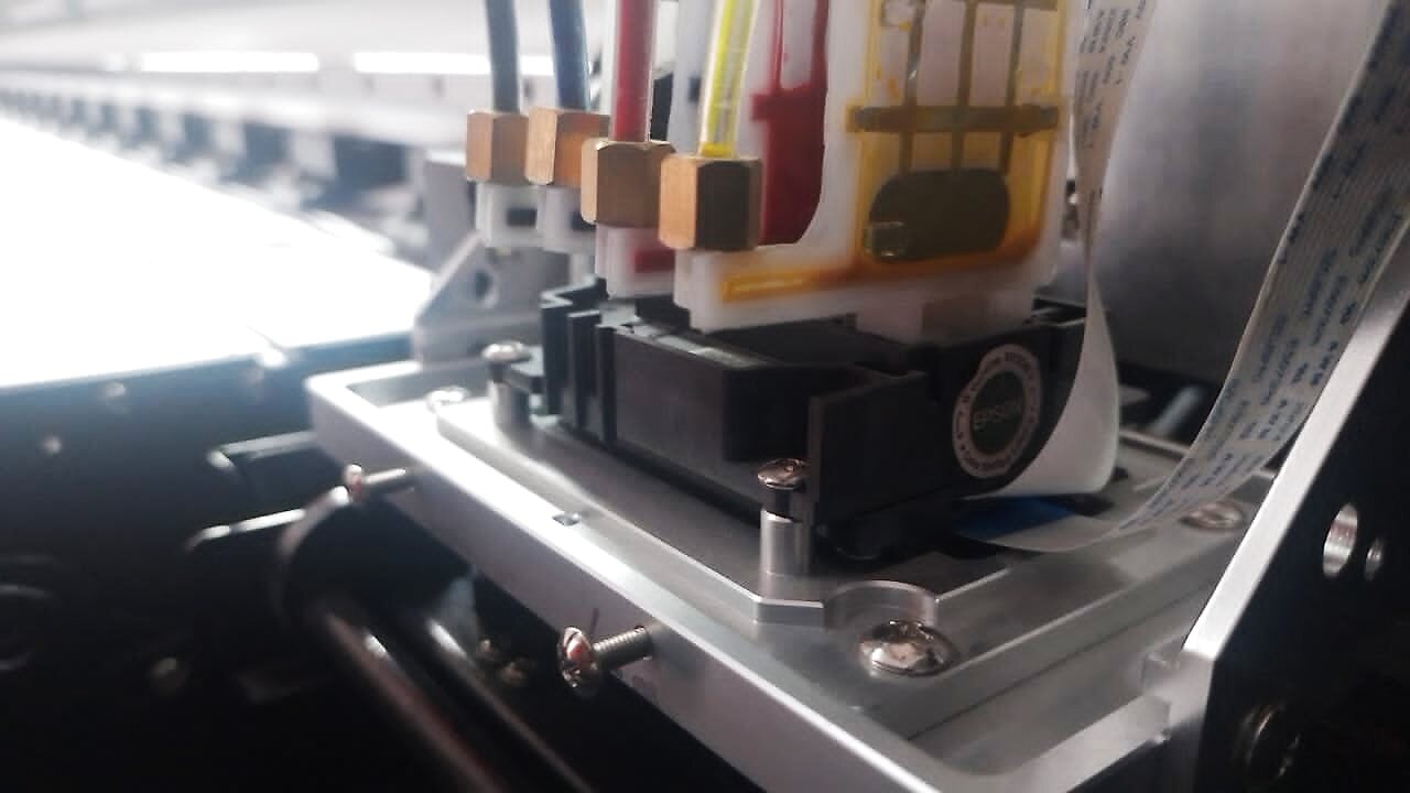 Detalle del cabezal de impresión profesional